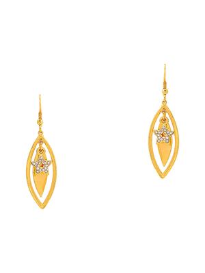 gold metal drop earring - 17542792 - Standard Image - 3