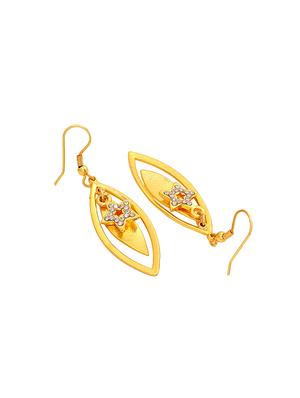 gold metal drop earring - 17542792 - Standard Image - 4