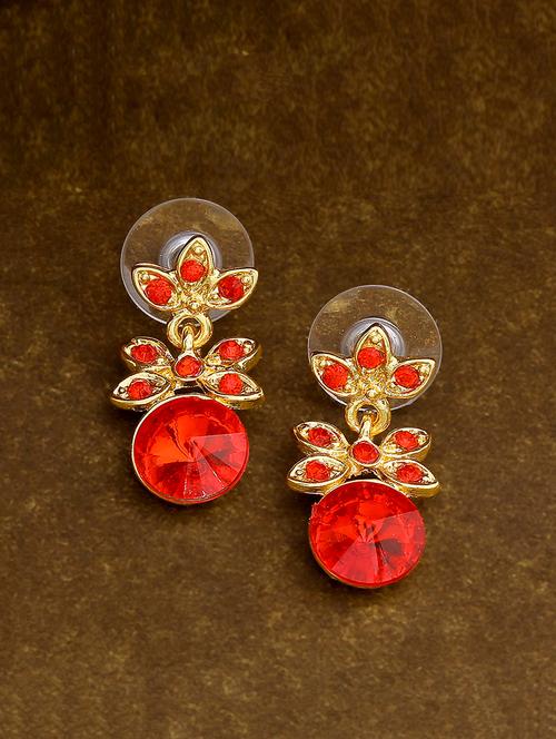 red metal drop earring - 17542793 - Standard Image - 1
