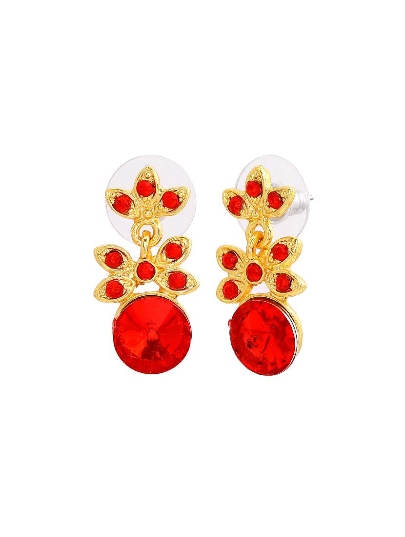 red metal drop earring - 17542793 - Zoom Image - 2