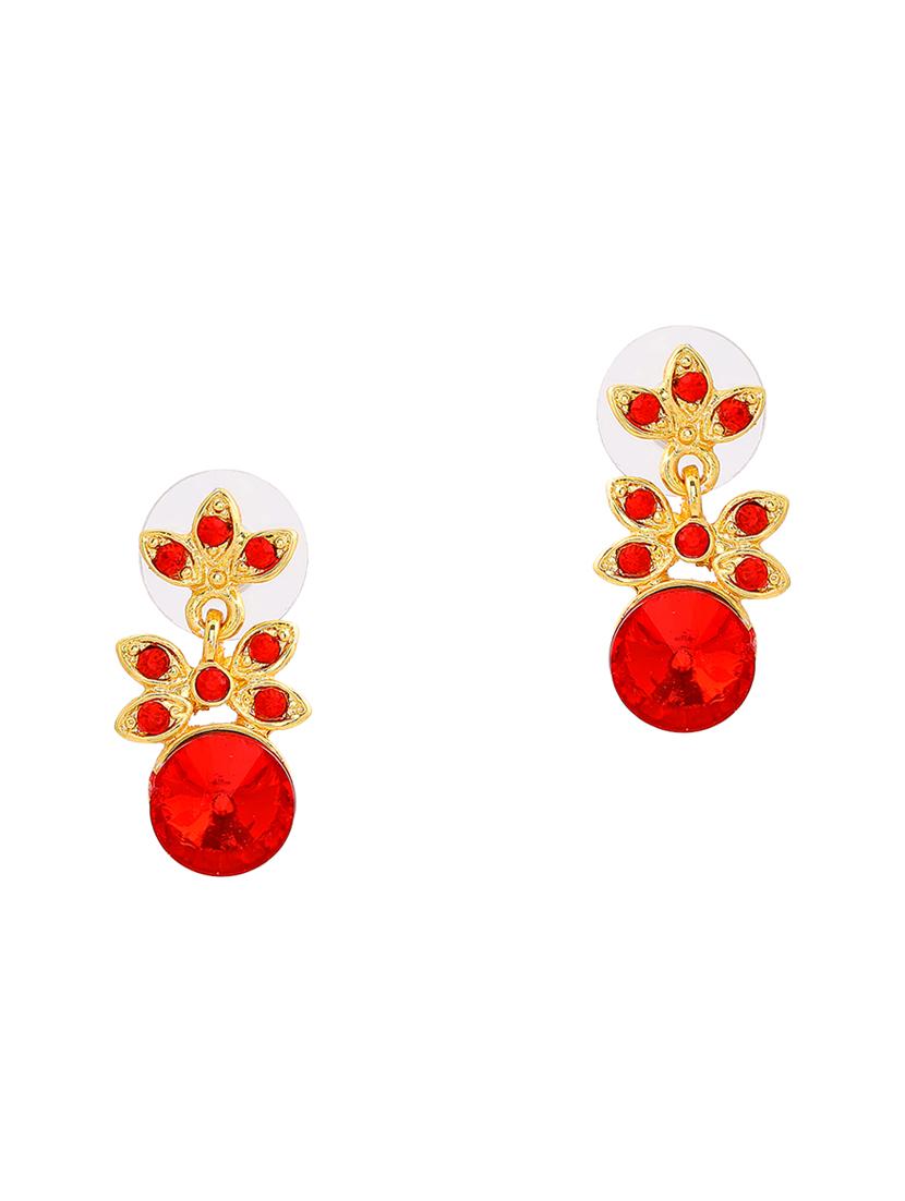 red metal drop earring - 17542793 - Zoom Image - 3