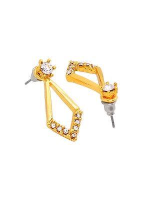 gold metal drop earring - 17542795 - Standard Image - 4