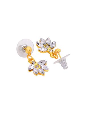 gold metal drop earring - 17542798 - Standard Image - 4