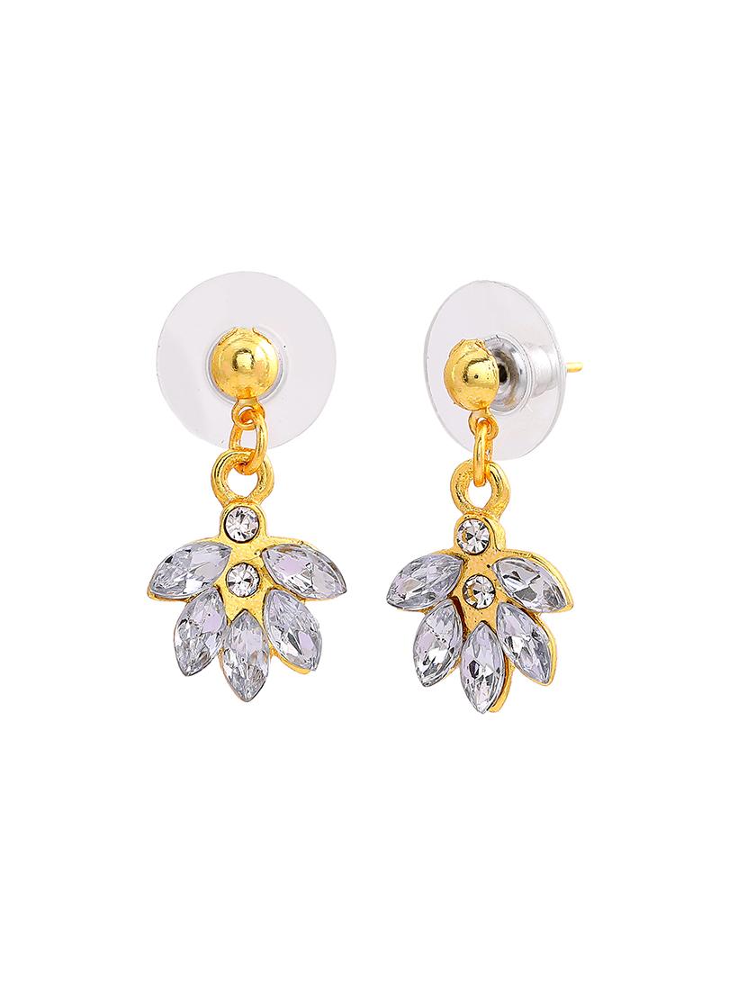 gold metal drop earring - 17542798 - Zoom Image - 2