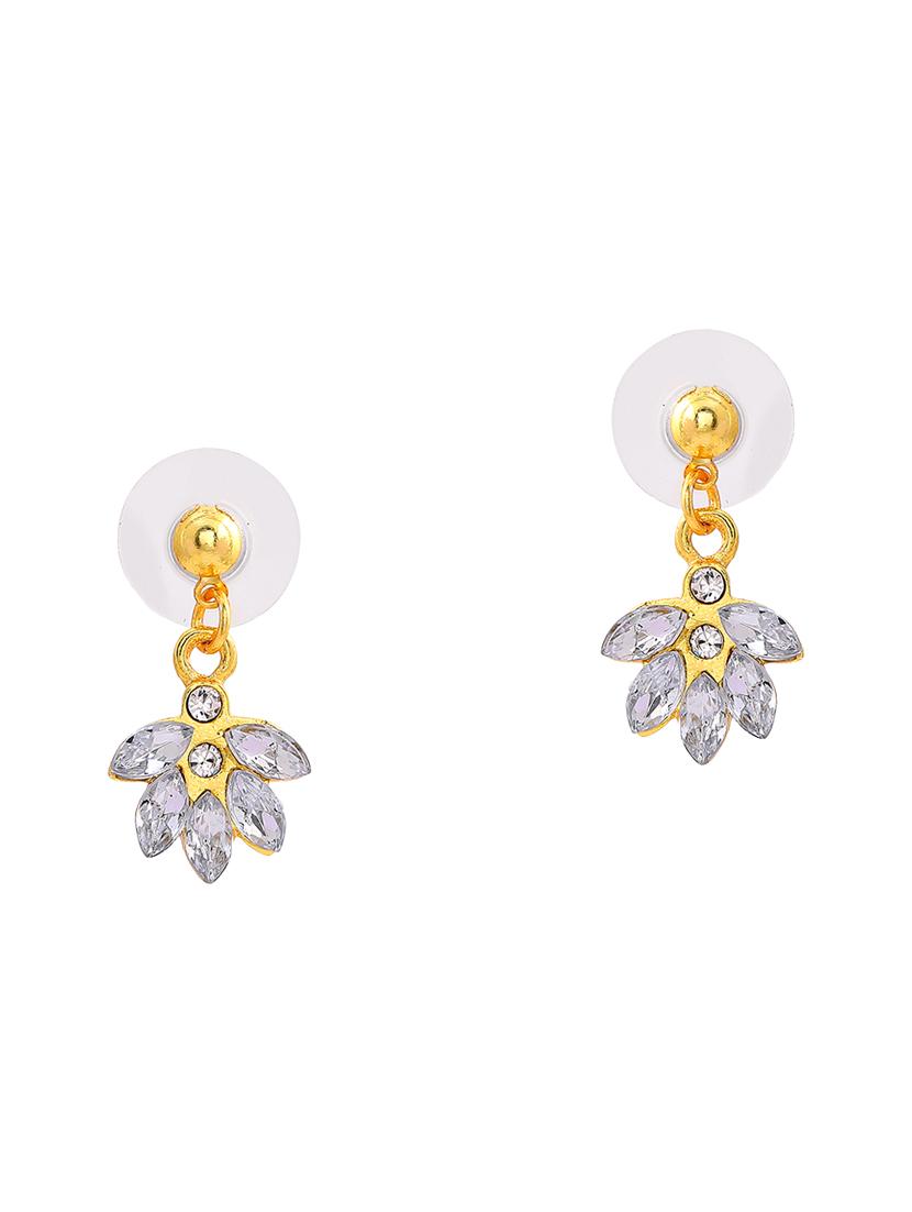 gold metal drop earring - 17542798 - Zoom Image - 3