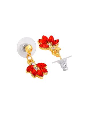 red metal drop earring - 17542799 - Standard Image - 4