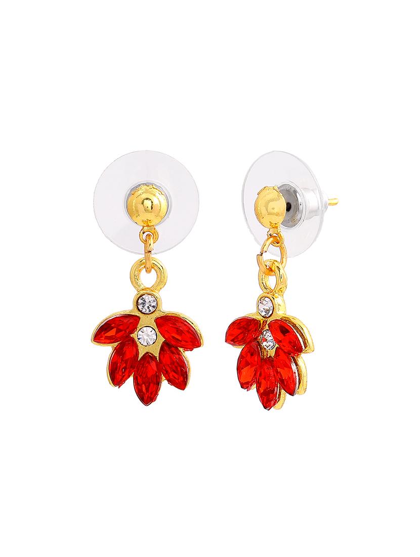 red metal drop earring - 17542799 - Zoom Image - 2