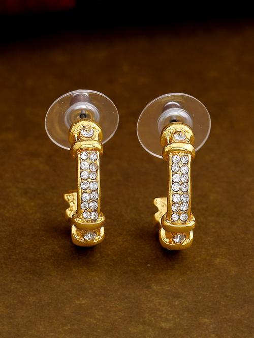 gold metal hoop earring - 17542800 - Standard Image - 1