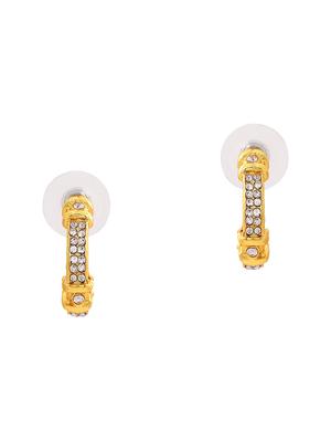 gold metal hoop earring - 17542800 - Standard Image - 3