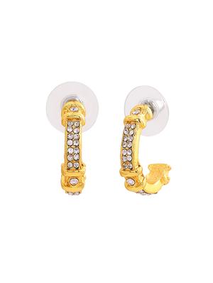 gold metal hoop earring - 17542800 - Standard Image - 4