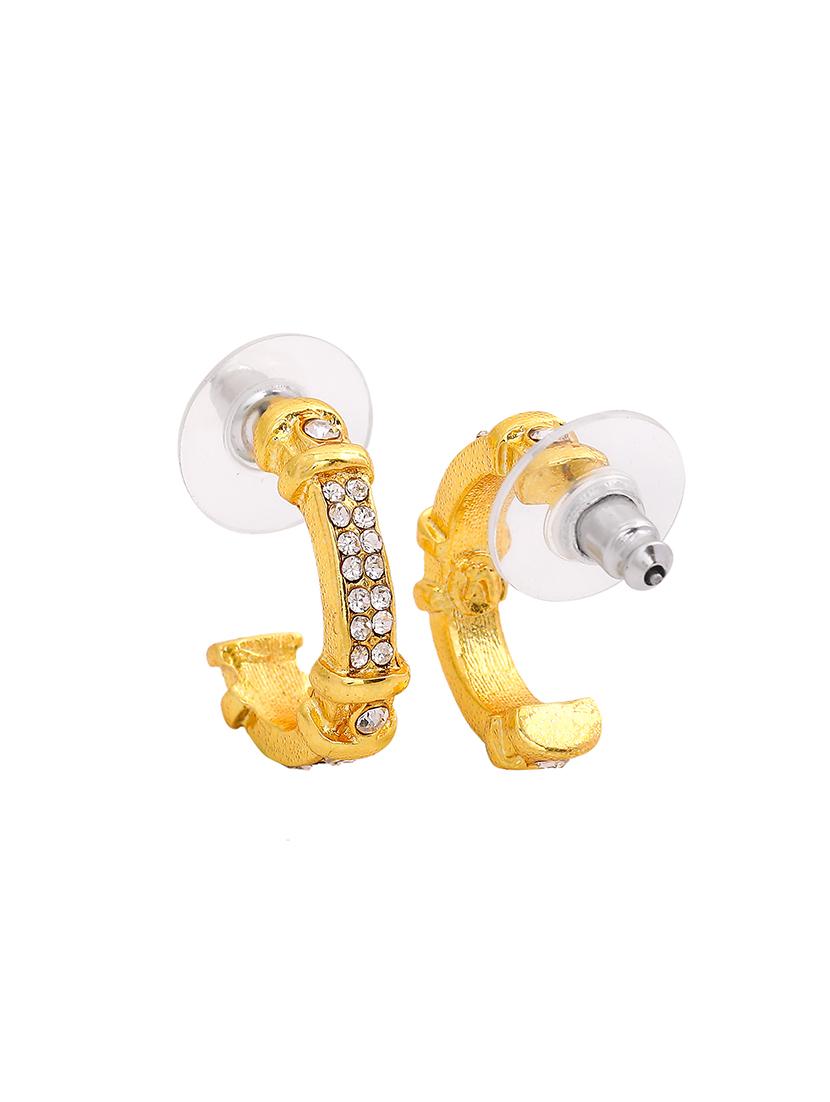 gold metal hoop earring - 17542800 - Zoom Image - 2