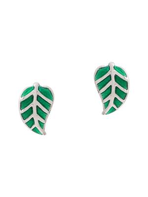 green metal studs earring - 17542804 - Standard Image - 3