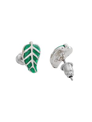green metal studs earring - 17542804 - Standard Image - 4