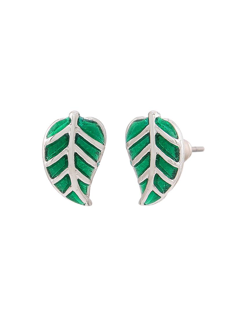 green metal studs earring - 17542804 - Zoom Image - 2