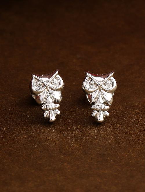 silver metal studs earring - 17542812 - Standard Image - 1