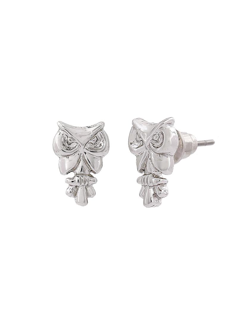 silver metal studs earring - 17542812 - Zoom Image - 3