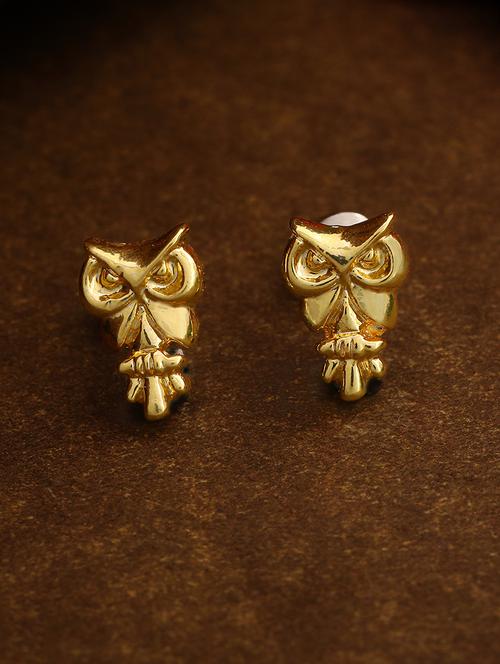 gold metal studs earring - 17542813 - Standard Image - 1