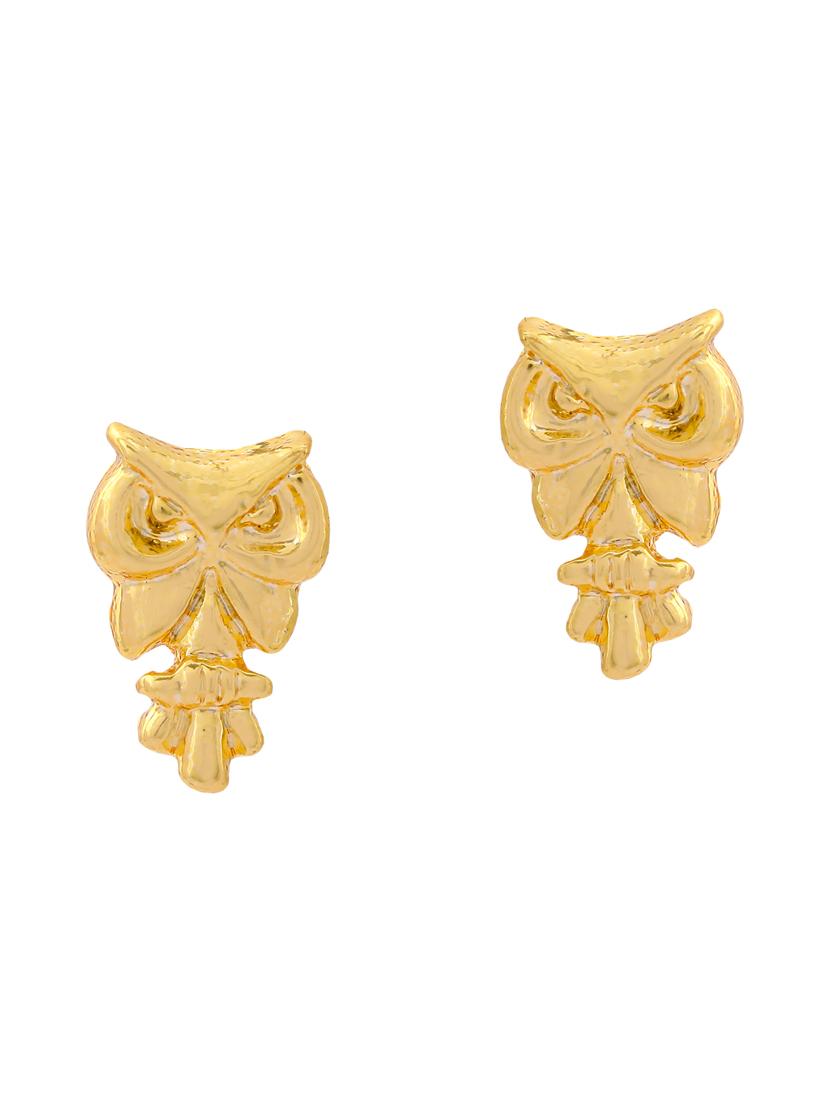 gold metal studs earring - 17542813 - Zoom Image - 2