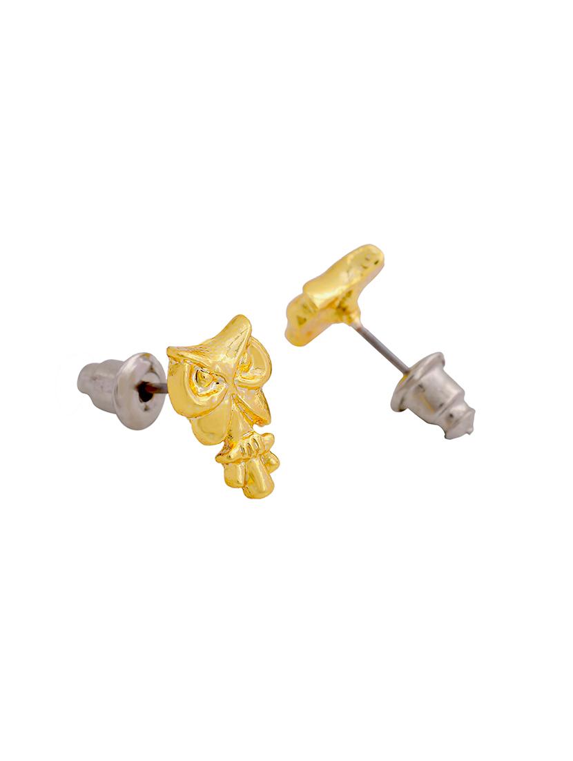 gold metal studs earring - 17542813 - Zoom Image - 4