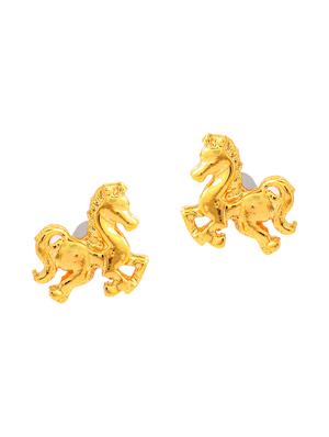 gold metal studs earring - 17542815 - Standard Image - 2