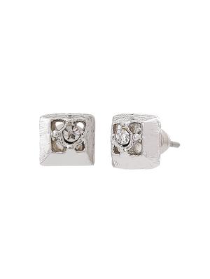 silver metal studs earring - 17542816 - Standard Image - 3