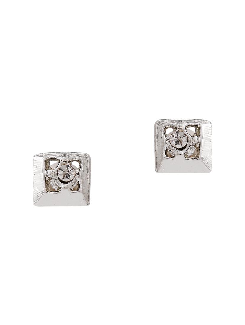 silver metal studs earring - 17542816 - Zoom Image - 2