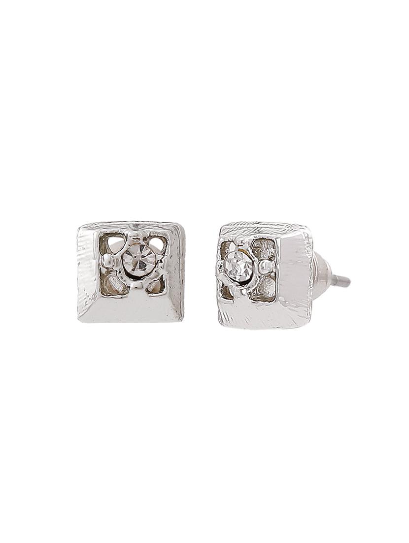 silver metal studs earring - 17542816 - Zoom Image - 3