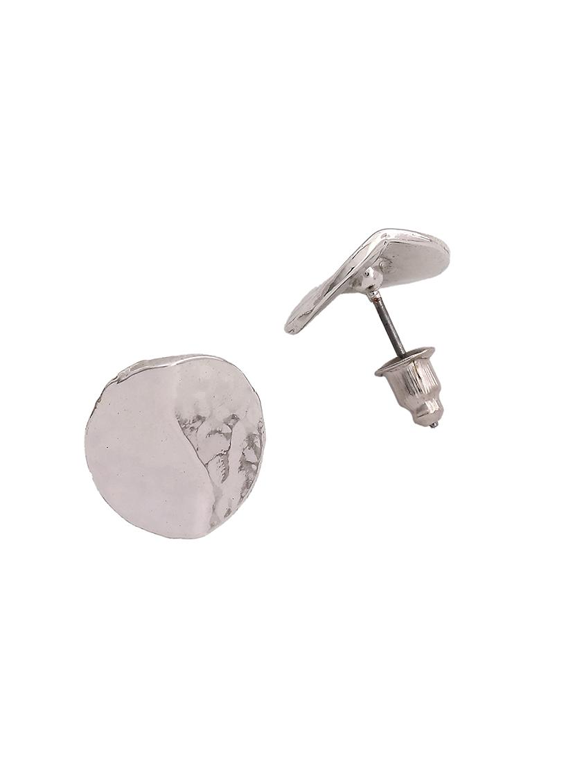 white metal studs earring - 17542823 - Zoom Image - 4