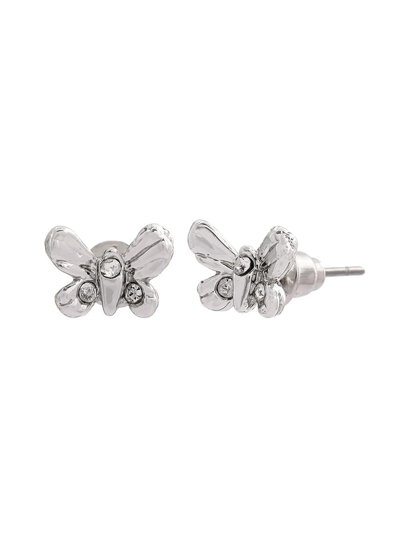 silver metal studs earring - 17542825 - Zoom Image - 3