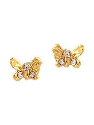 gold metal studs earring - 17542826 - Standard Image - 2