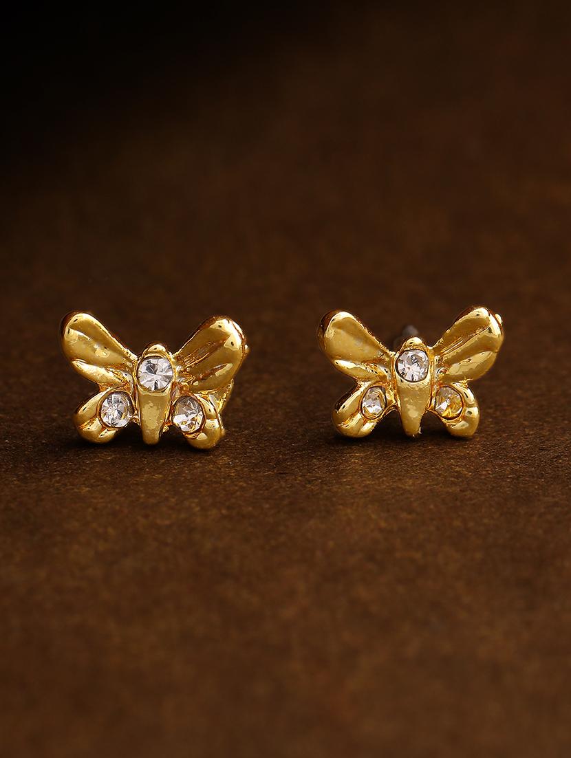 gold metal studs earring - 17542826 - Zoom Image - 1