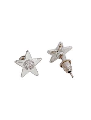 silver metal studs earring - 17542827 - Standard Image - 4