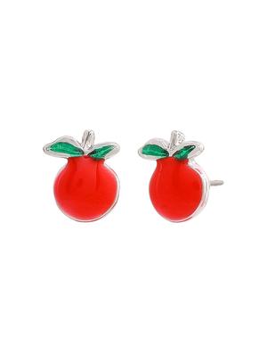red metal studs earring - 17542829 - Standard Image - 2