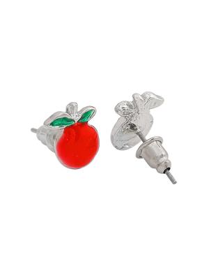 red metal studs earring - 17542829 - Standard Image - 4