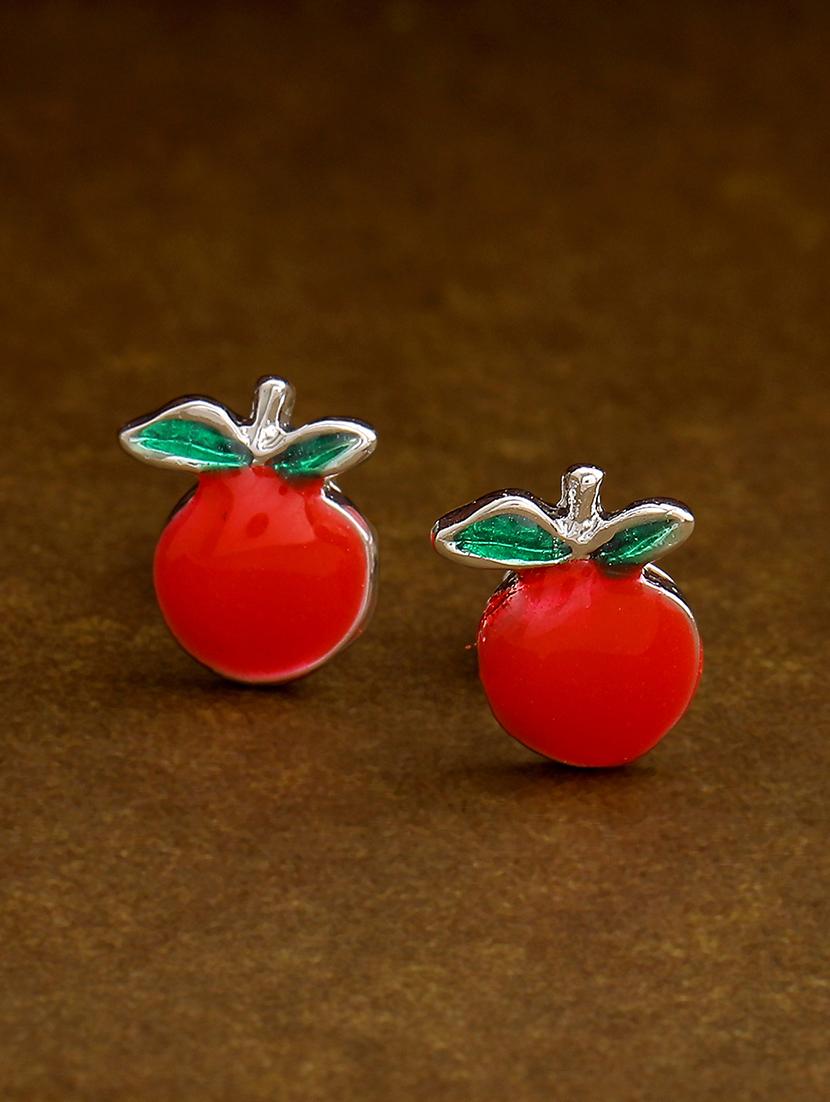 red metal studs earring - 17542829 - Zoom Image - 1