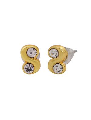 gold metal studs earring - 17542835 - Standard Image - 2