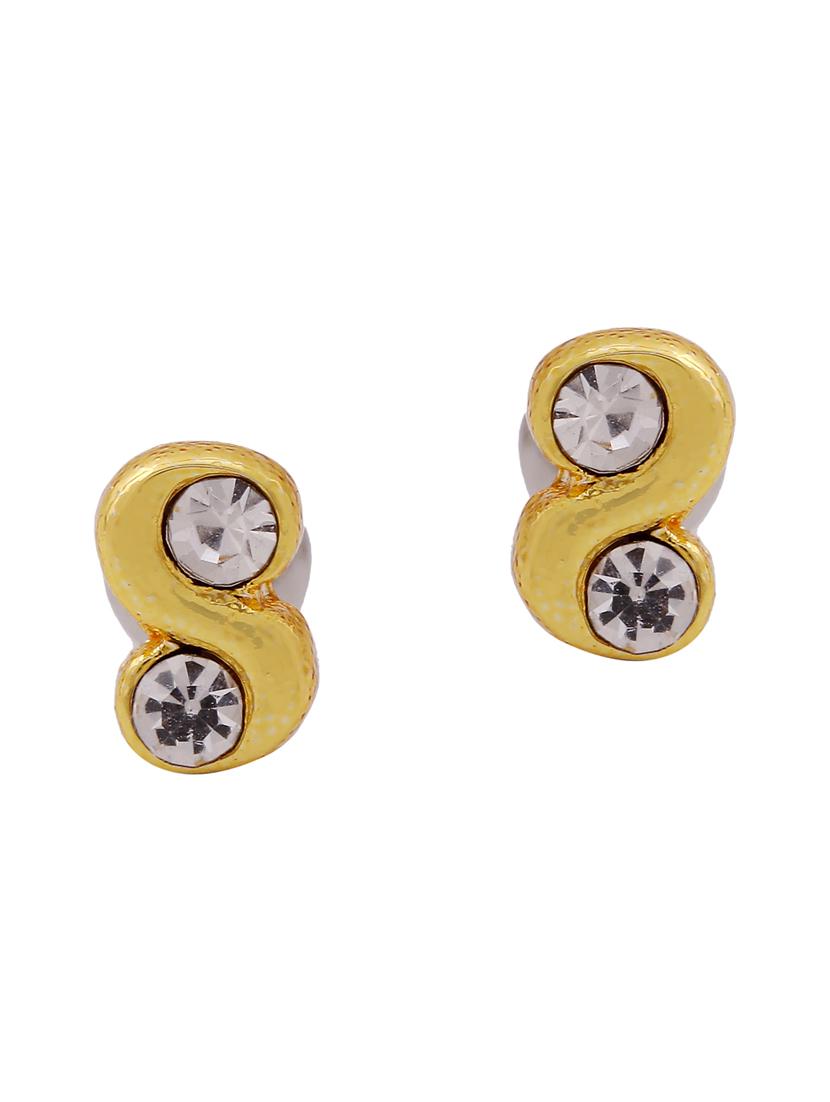 gold metal studs earring - 17542835 - Zoom Image - 3
