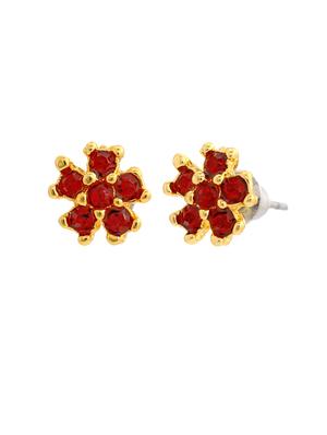 red metal studs earring - 17542836 - Standard Image - 3