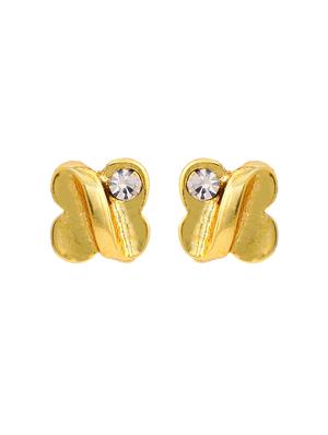 gold metal studs earring - 17542837 - Standard Image - 2