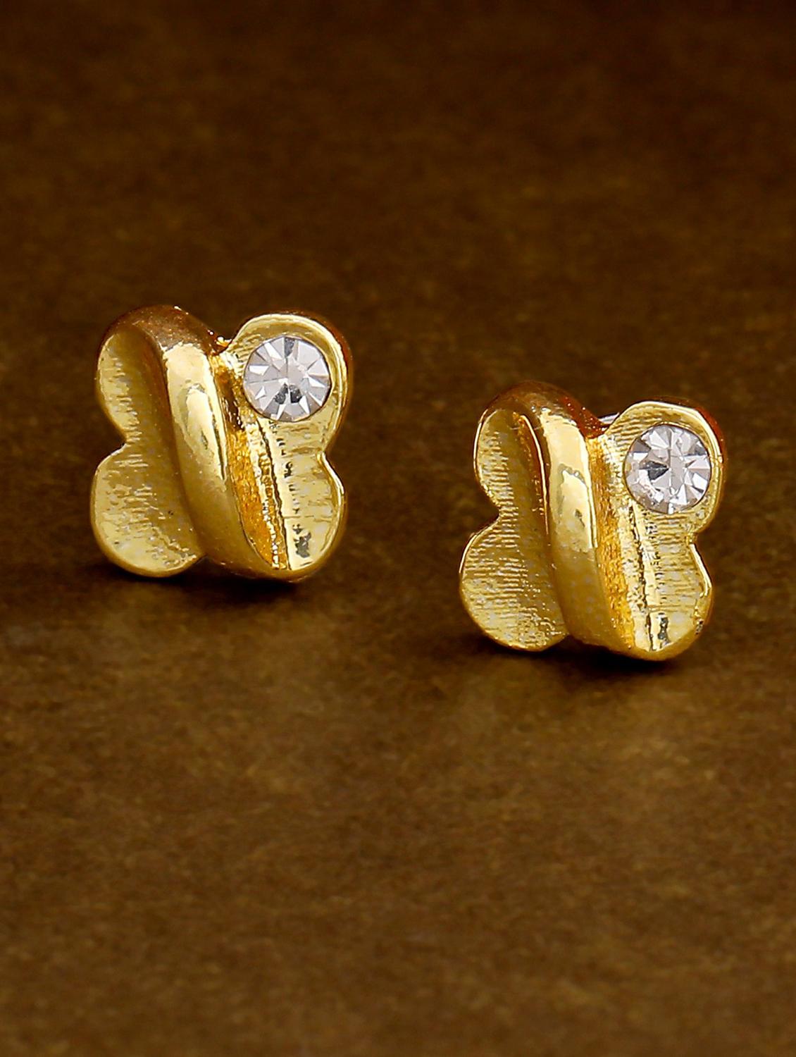 gold metal studs earring - 17542837 - Zoom Image - 1