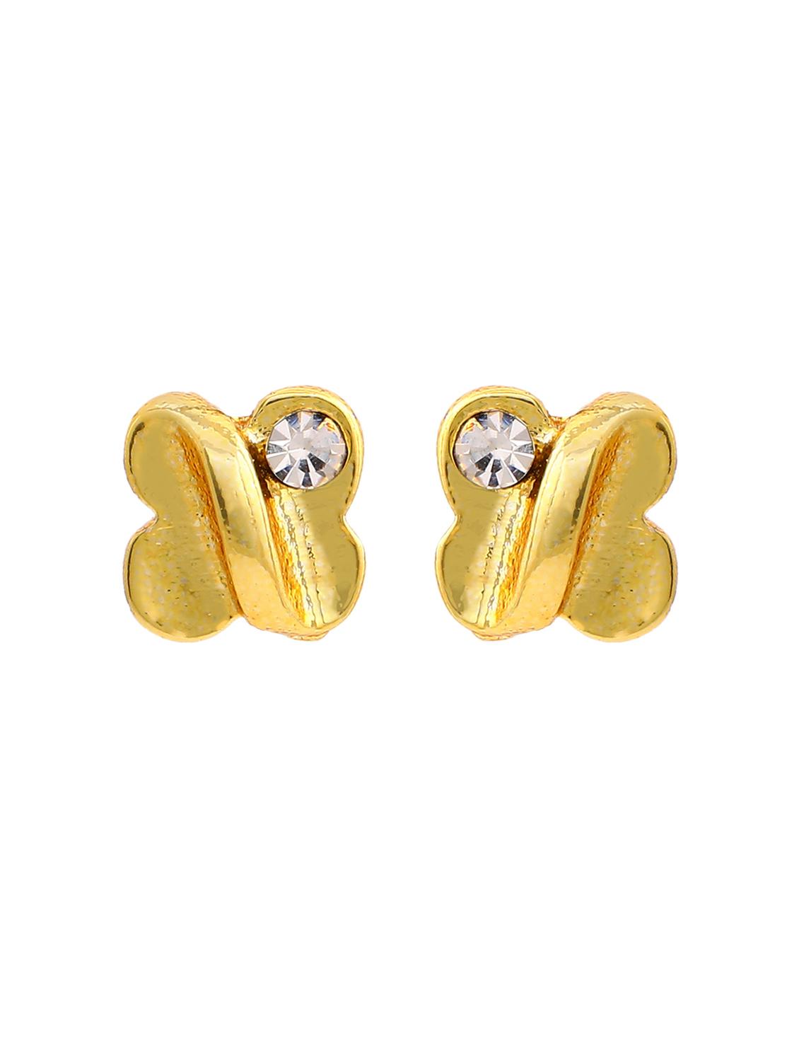 gold metal studs earring - 17542837 - Zoom Image - 2