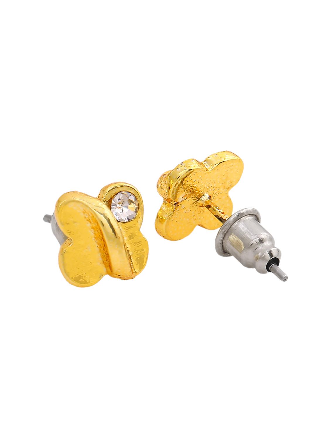 gold metal studs earring - 17542837 - Zoom Image - 4