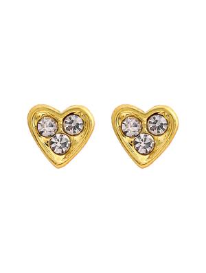 gold metal studs earring - 17542838 - Standard Image - 3