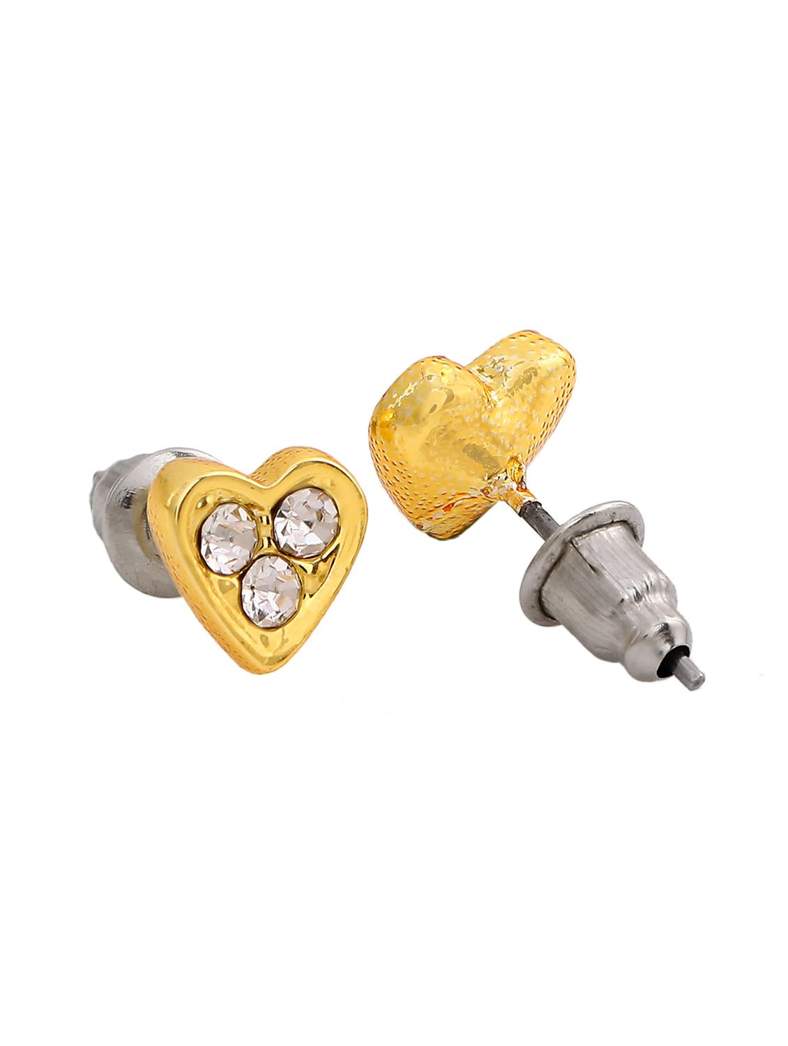 gold metal studs earring - 17542838 - Zoom Image - 4