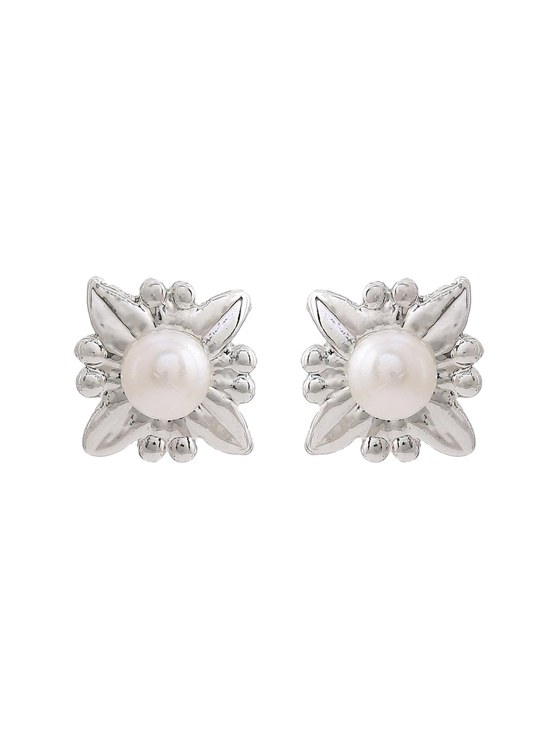 silver metal studs earring - 17542840 - Zoom Image - 3