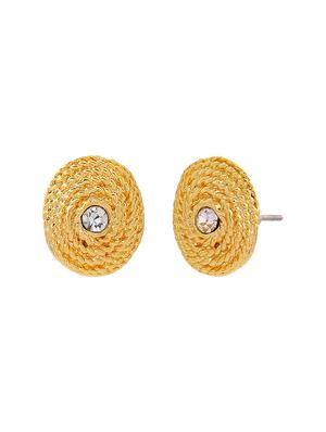 gold metal studs earring - 17542842 - Standard Image - 2