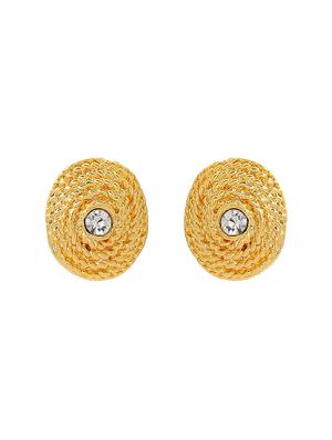 gold metal studs earring - 17542842 - Standard Image - 3