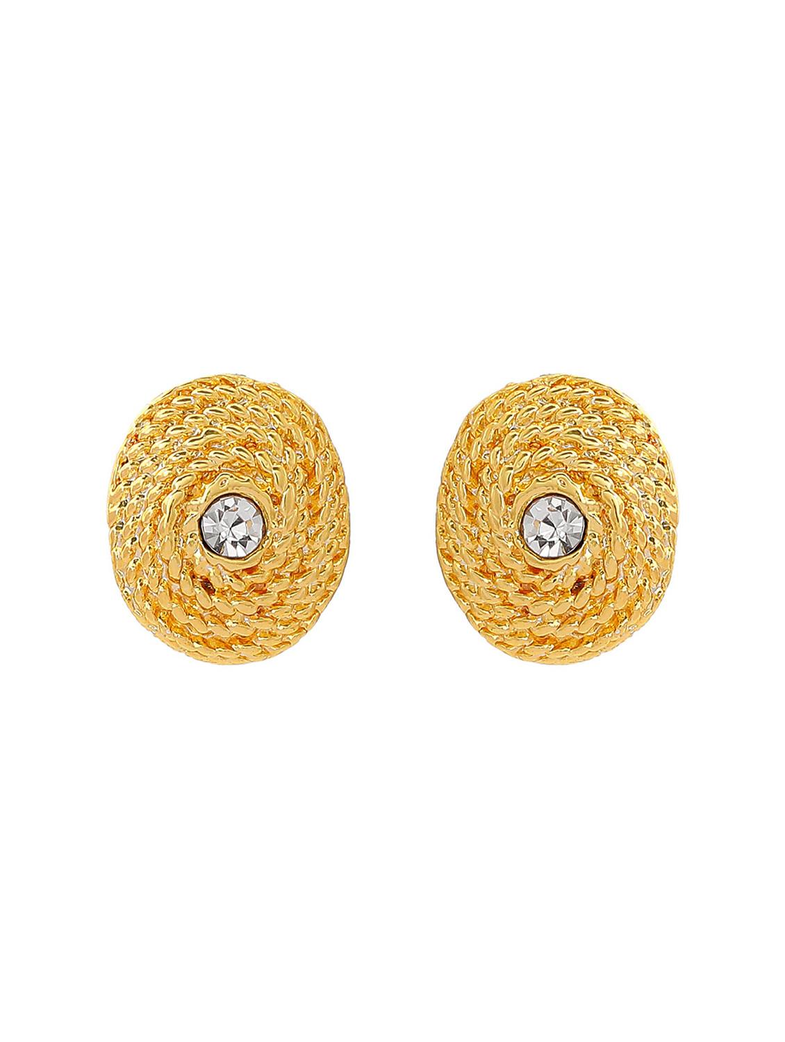gold metal studs earring - 17542842 - Zoom Image - 3