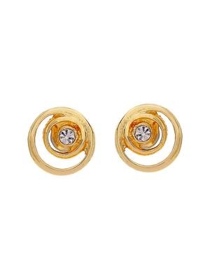 gold metal studs earring - 17542844 - Standard Image - 2