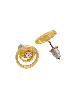 gold metal studs earring - 17542844 - Standard Image - 4